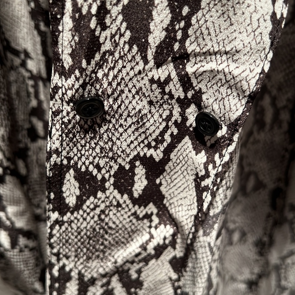 A.L.C. Silk Python Snakeskin Print Top Size 8 Min… - image 5